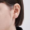 CRANNE 14K GF Серьги-сердечки с кубическим камнем C24EGF214