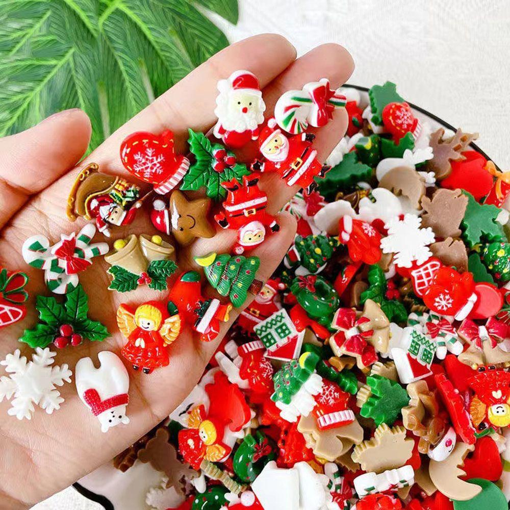 Phone Case Decor Resin Pendant Christmas Nail Charms 3D Nail Art Decoration Craft Supplies