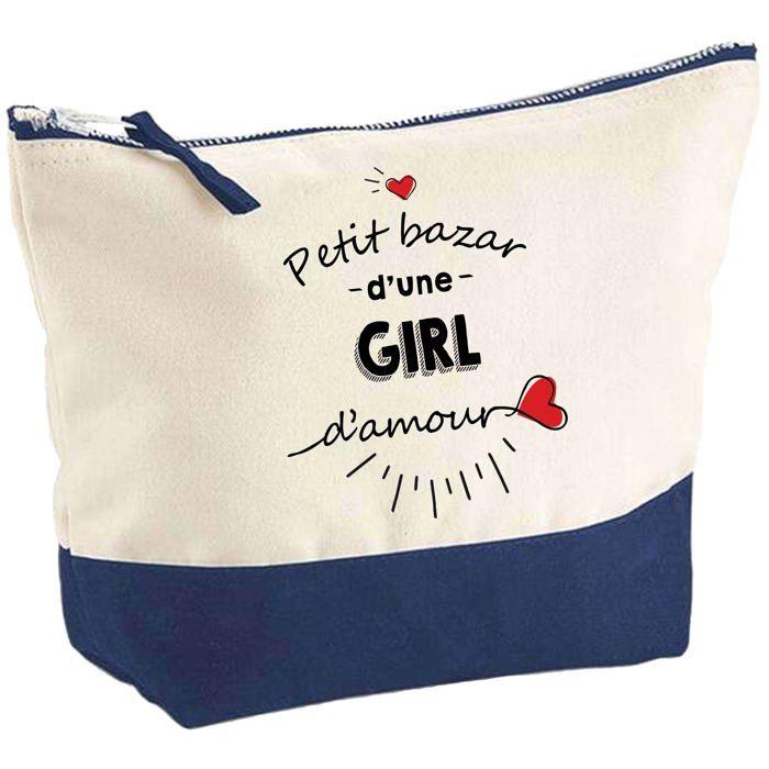 Trousse de maquillage - PLANETEE - Bazar d'une Girl d'Amour - Grand format - Coton - Impression HD France