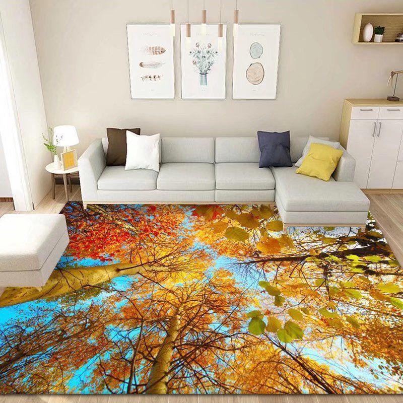 Нескользящий бархатный ковер для гостиной: Грязеотталкивающий, простой в уходе, прохладный, тихий, простой стиль