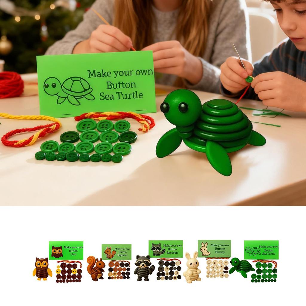 DIY Button Snowman Ornament Kit