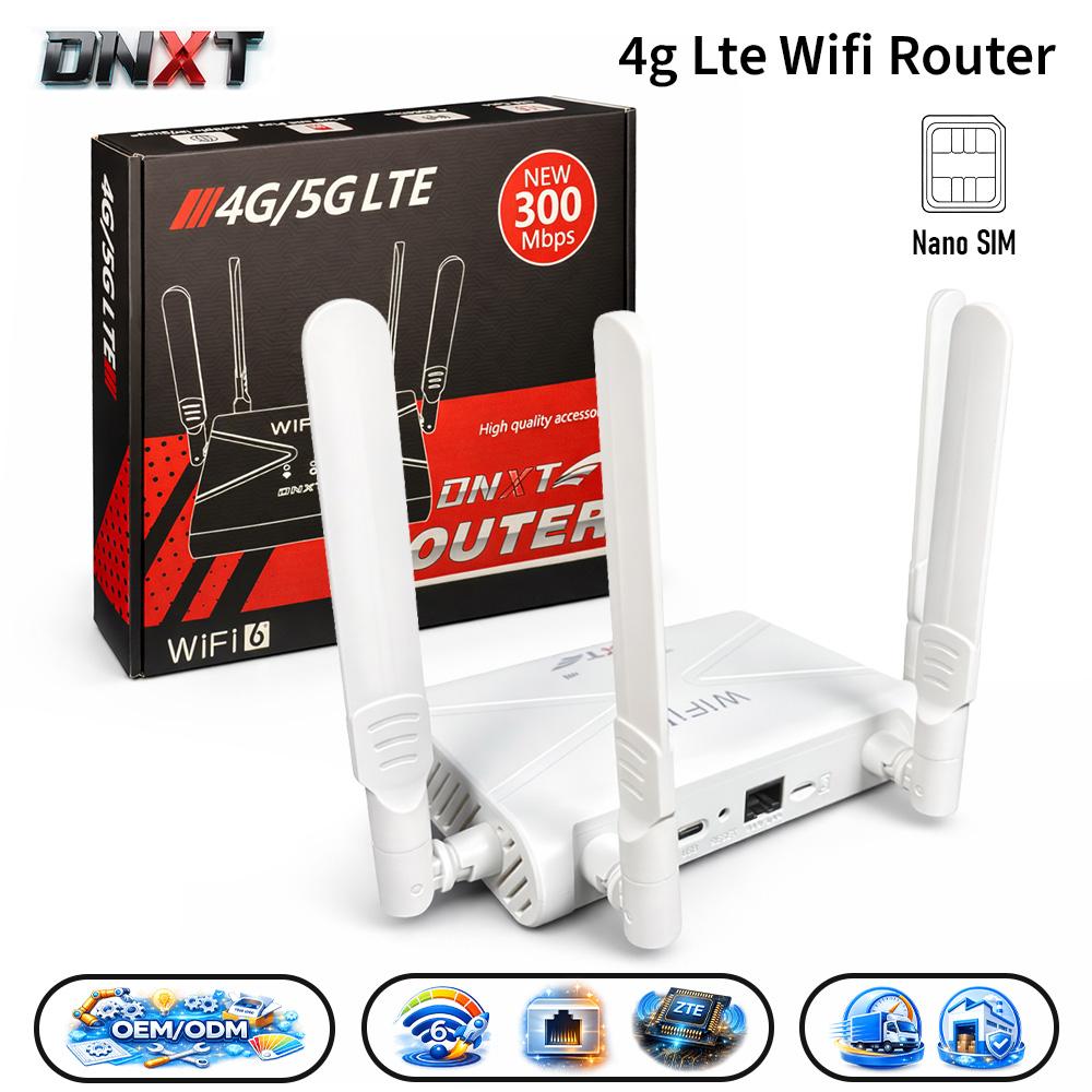 DNXT Роутеры Wifi Использование SIM-карты WiFi6 Высокоскоростной WiFi Роутер WAN/LAN Cat4 Wifi Роутер Sim AP Режим Роутер с Power Bank Рабочее Использование