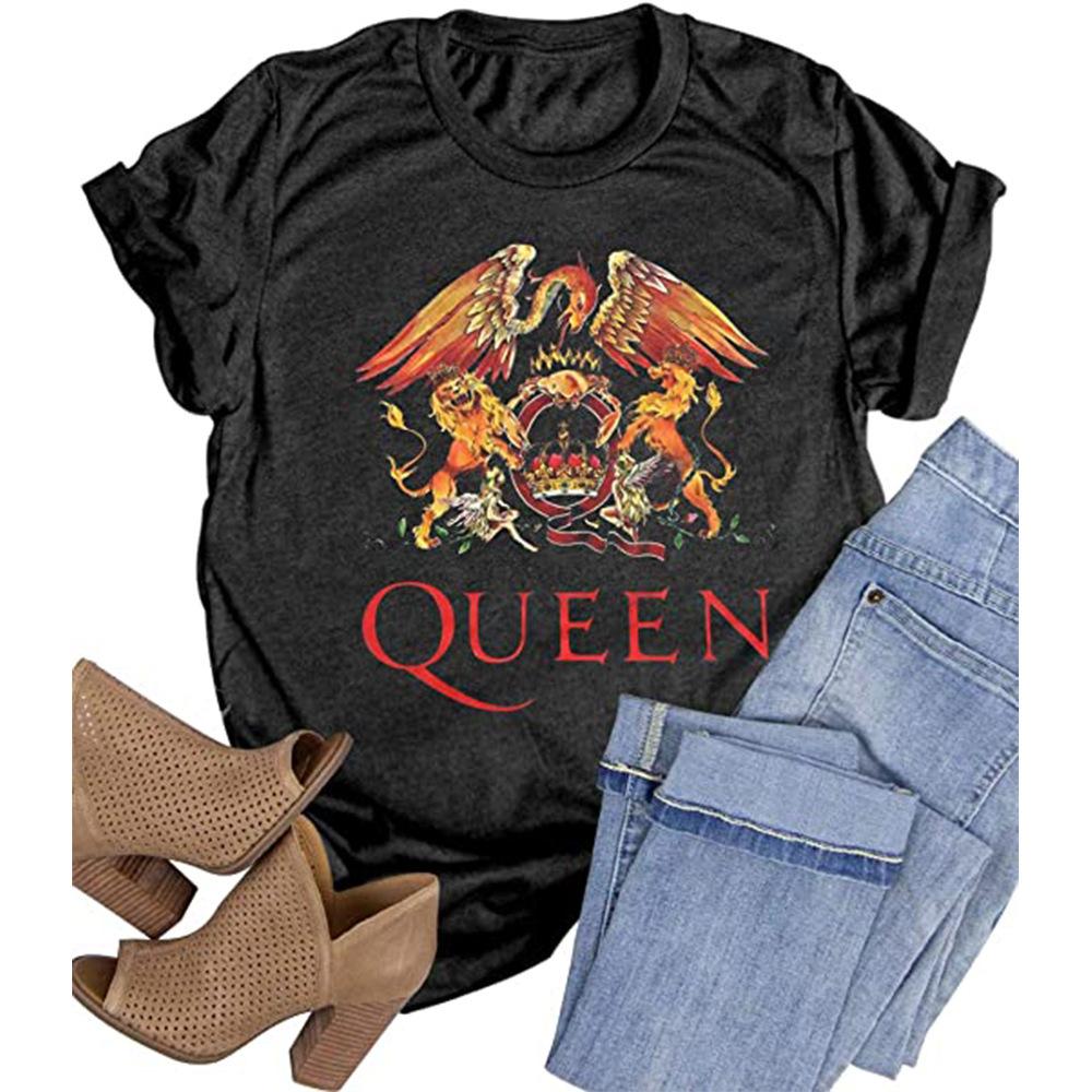Винтажная футболка с логотипом группы Queen со львами и орлом