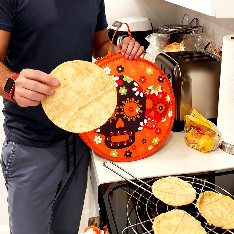 Изолированная сумка для еды из кукурузной лепешки, безопасная для микроволновой печи
