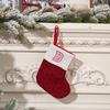 Mini Initial Christmas Stocking Embroidered Letter Knitted Christmas Stockings Festival Hanging Ornament for Home Christmas Decor