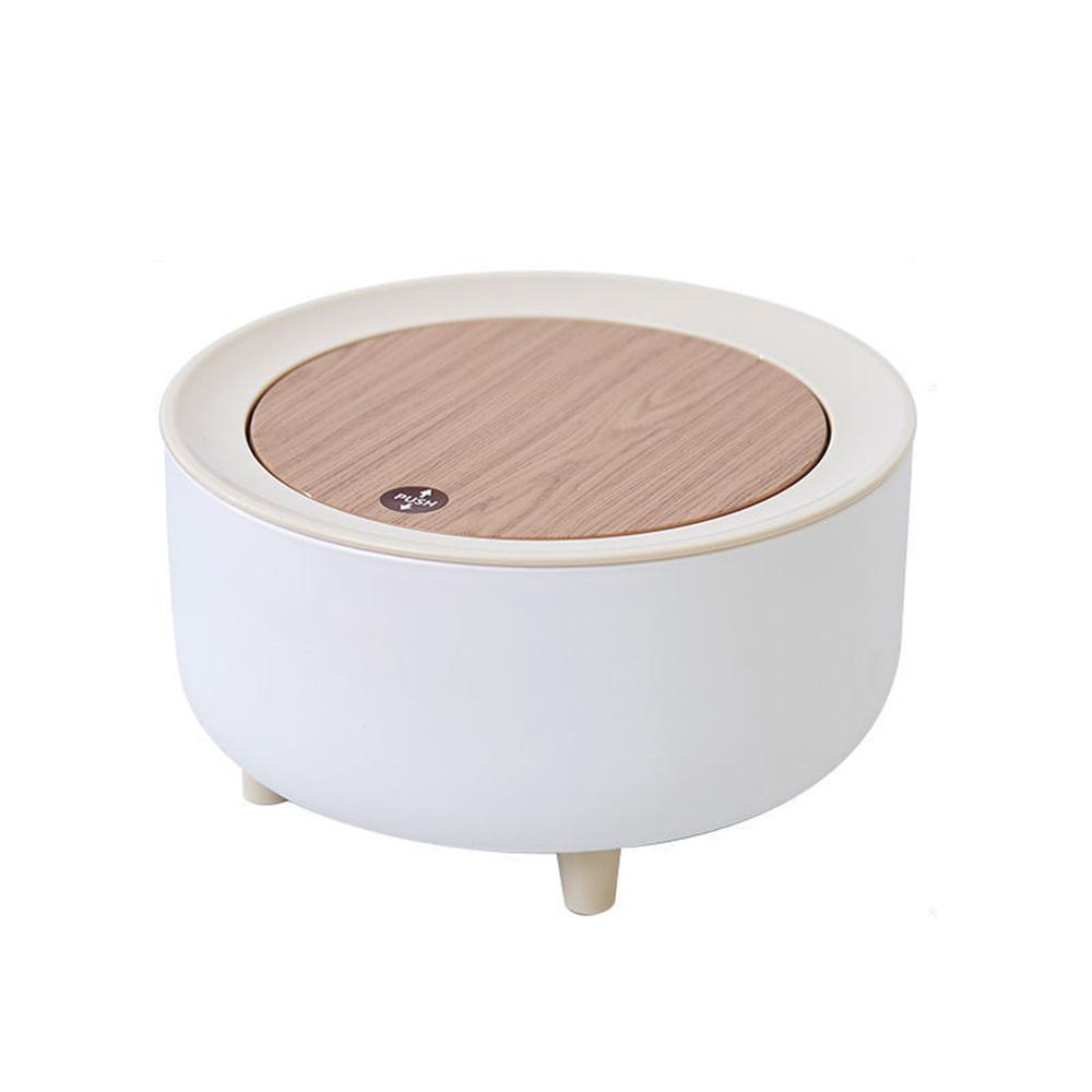 Высокое Ведро для мусора с текстурой дерева Кухня Ванная Гостиная Дом Настольное ведро для хранения Офис Отель Ведро для мусора Мусорные баки