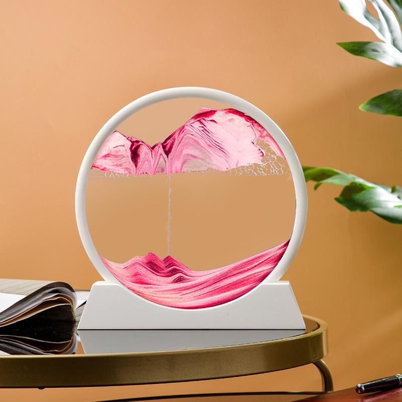 3D Стекло Движущийся Песок Искусство Креативный Песочный Пейзаж в Движении Дисплей Текущий Песок Рамка Песочные Часы Картина для Домашнего Декора для Подарков