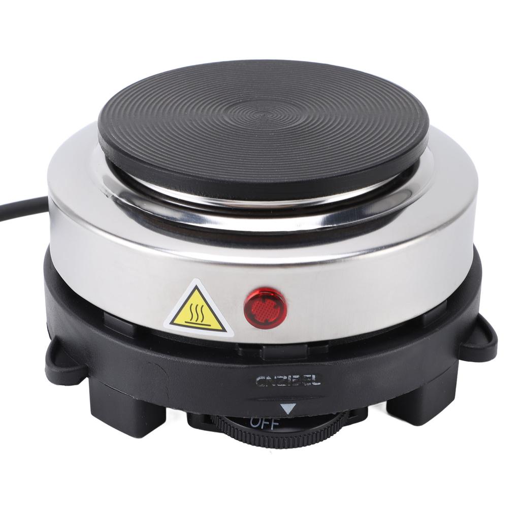 Маленькая электрическая плита 500 Вт из нержавеющей стали с 6 скоростями и регулируемой температурой, электрическая горелка для чайника