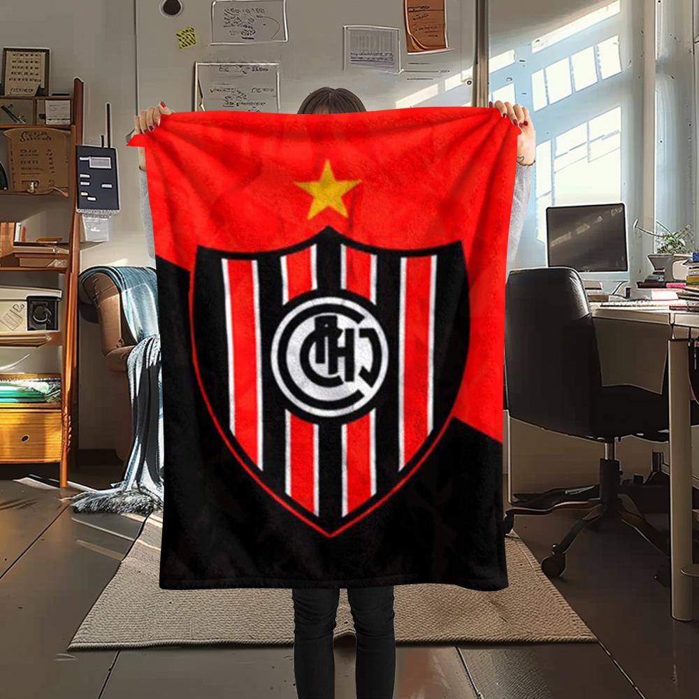 1Pc Chacarita Juniors Print Flannel Blanket High Quality Warm Comfortable Cover for All Seasons Perfect for Gifts Home Decor