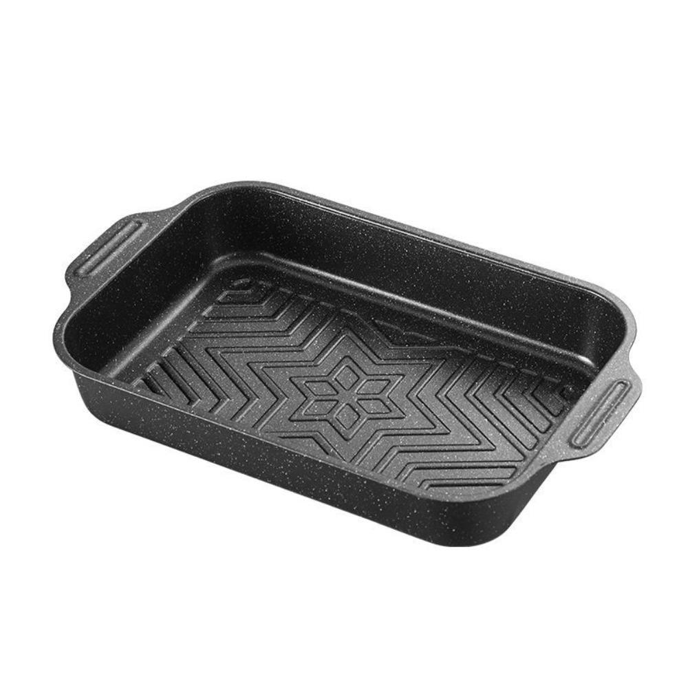 Non-Stick Grilling Pan Carbon Steel BBQ Serving Tray Multi-functional Grilled Fish Plate Hotpot