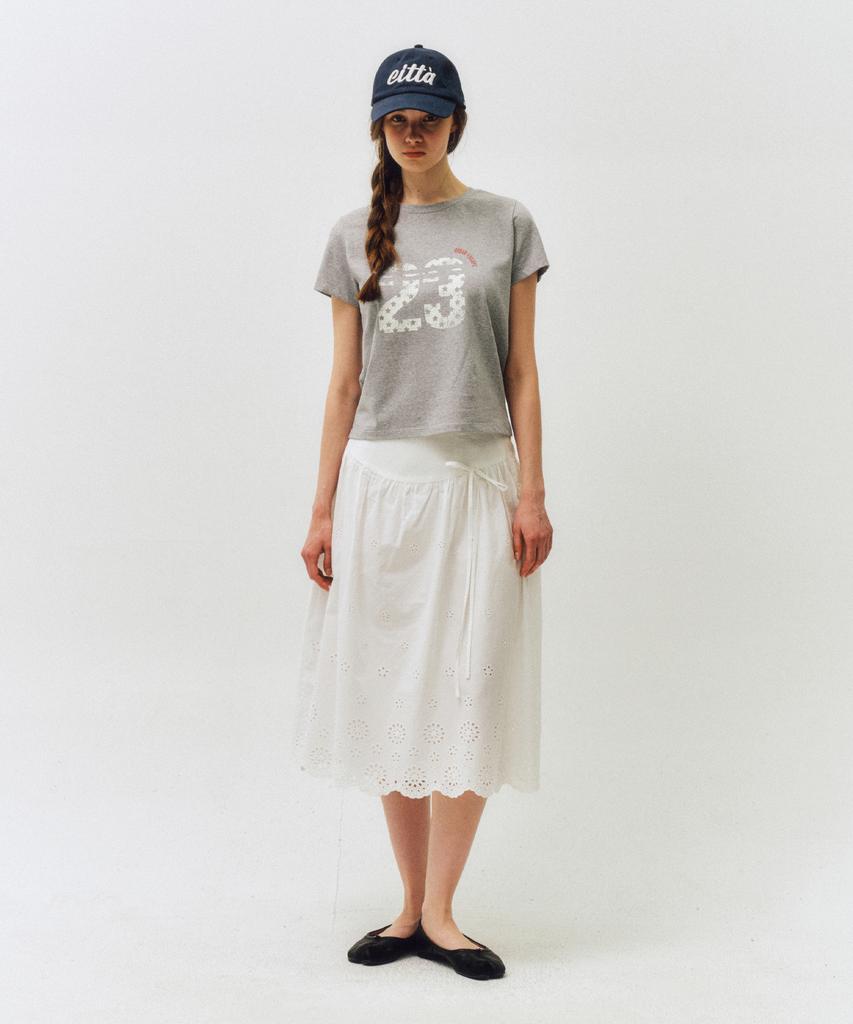 Cita Ribbon String Punching Skirt_Cts616(White)