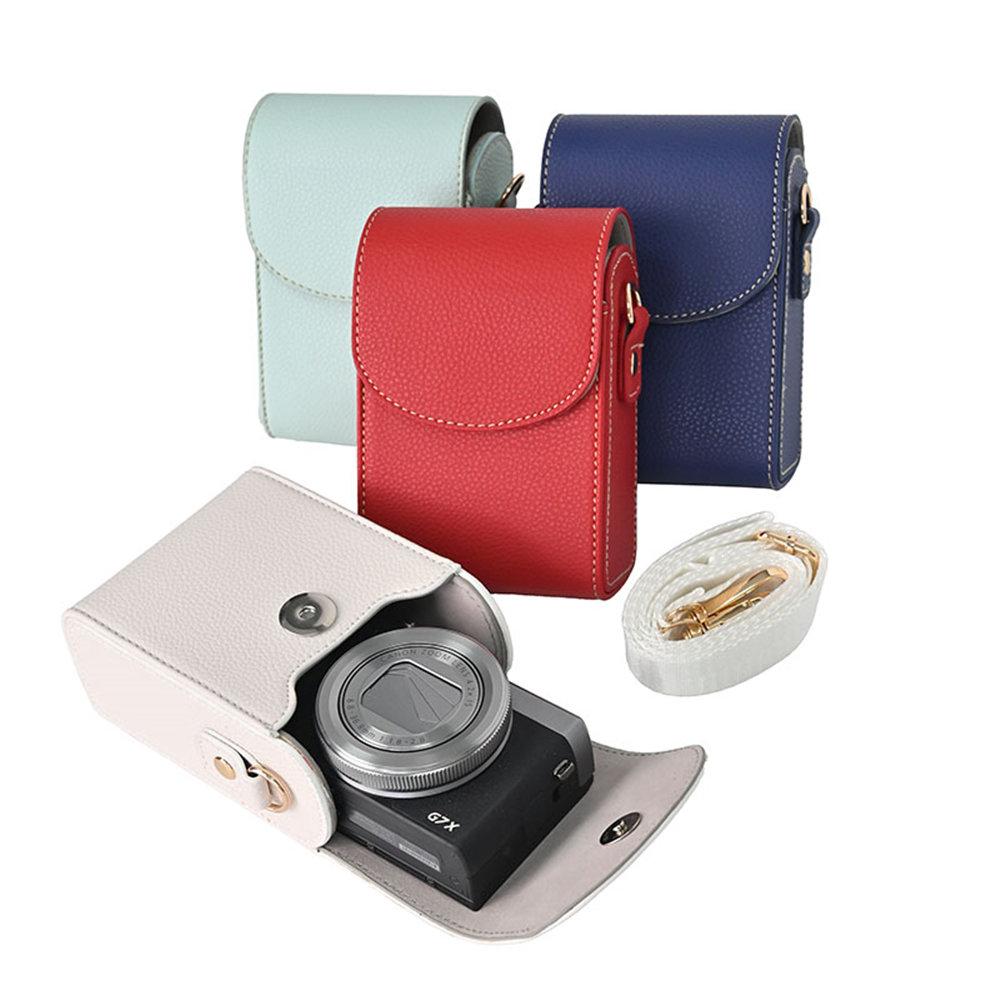 Универсальная сумка-чехол для камеры из ПУ кожи для Canon SX740 SX730 G7X2 G7X3 G9X M100 M200 Sony ZV1 ZV1F ZV1M2 HX90 Ricoh GR GR2 GR3