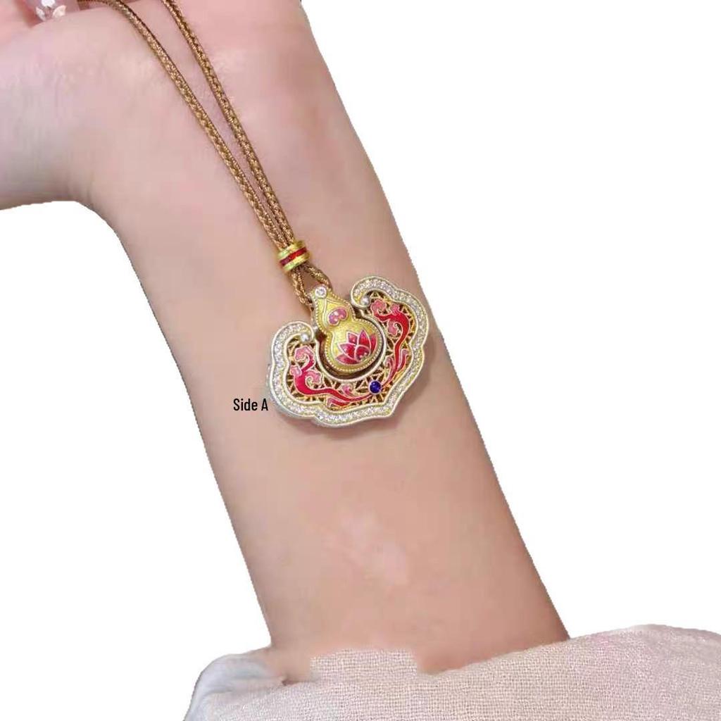 Прямая трансляция Китайский cloisonзеновый кулон-замок Феникс Руйи на цепочке