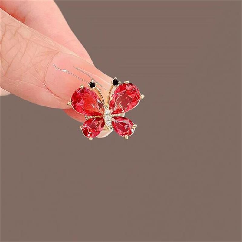 Fashion Exquisite Butterfly Enamel Brooches For Women Girls Cute Butterfly Small Pins Temperament Corsage Clothing Accessories