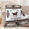 Vintage Bohemian Throw Flannel printed blanket suitable for all seasons suitable for living room office sofa and travel