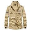 Spring and Autumn Men's Long Sleeve Shirt Large Size Men's Pure Cotton Casual Autumn Loose Tooling Outdoor Shirt