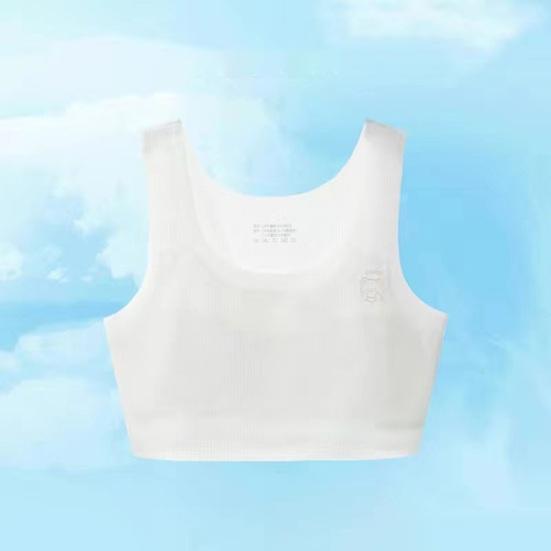 Girl Development Period Bra with Wide Elastic Straps Seamless Breast Support And Coverage No Steel Rings High