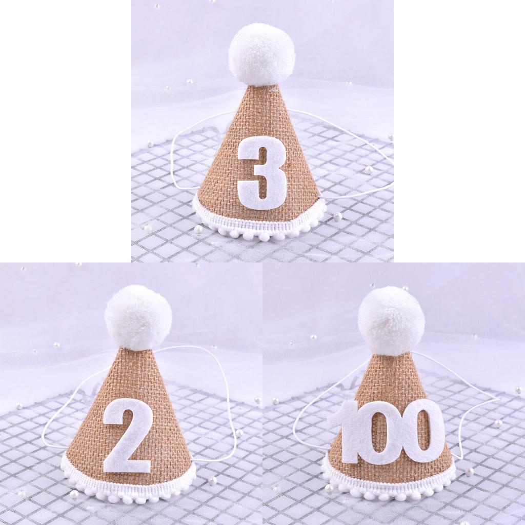 Childrens Birthday Party Decor Baby Milestone Hat With Number 2 For 2nd Year Celebration