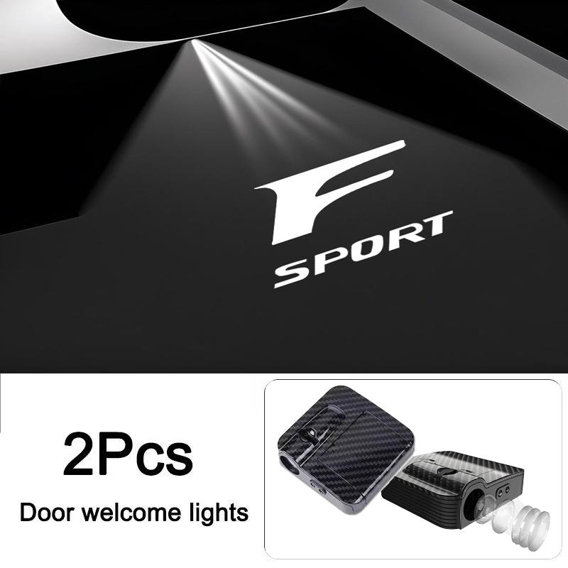 2Pcs LED Car Door Projector Logo High Definition Welcome Light For Lexus FSPORT LBX NX RX 350h 450h Plug-in Hybrid ES UX 300e XM6