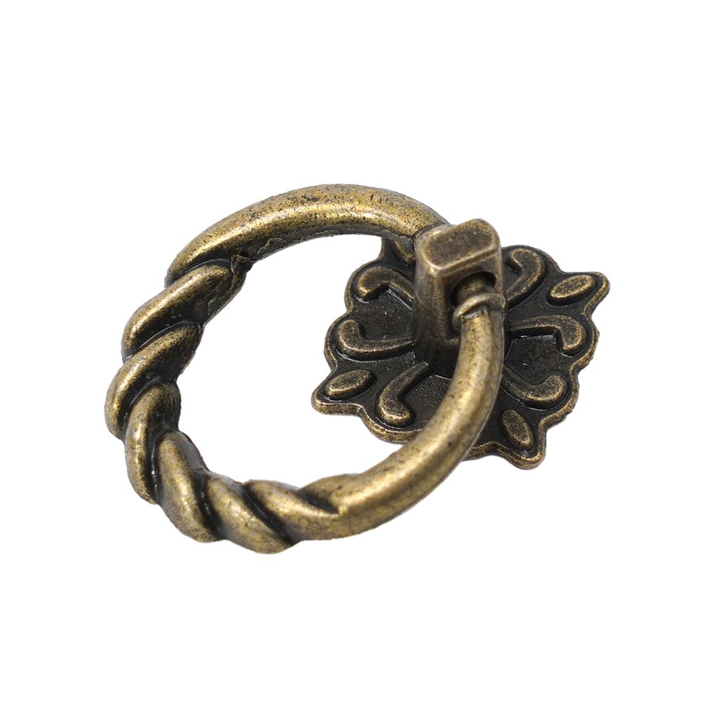 6 шт. Ретро мебельная ручка Кноб для шкафа Ручка для ящика комода Подвесное кольцо для шкафа Ручка-скоба Винтажная мебельная фурнитура