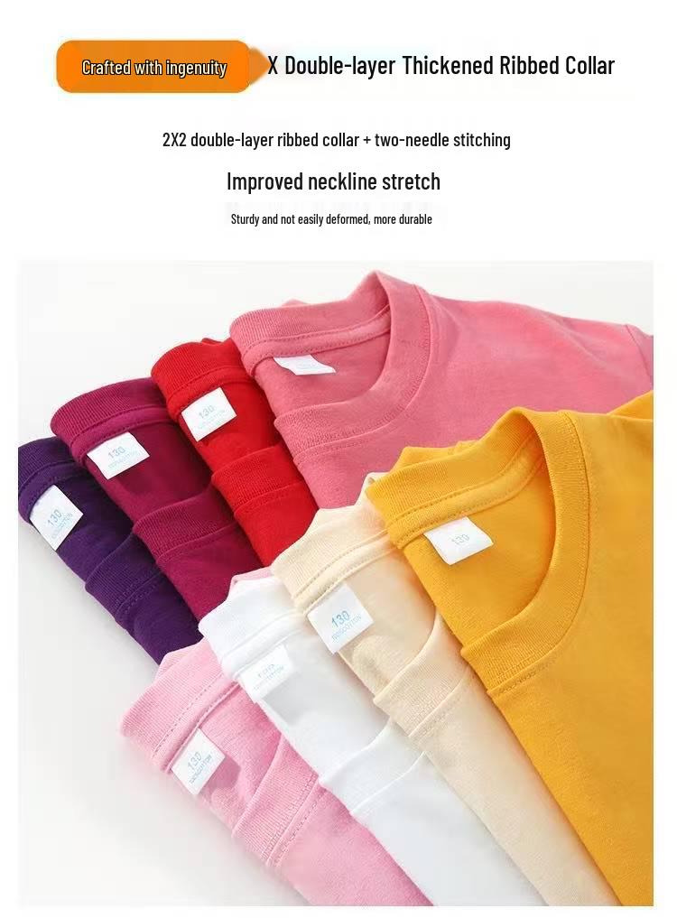 Girls' Cartoon Print Round Neck Short-Sleeve T-Shirt - Summer Casual Children's Top