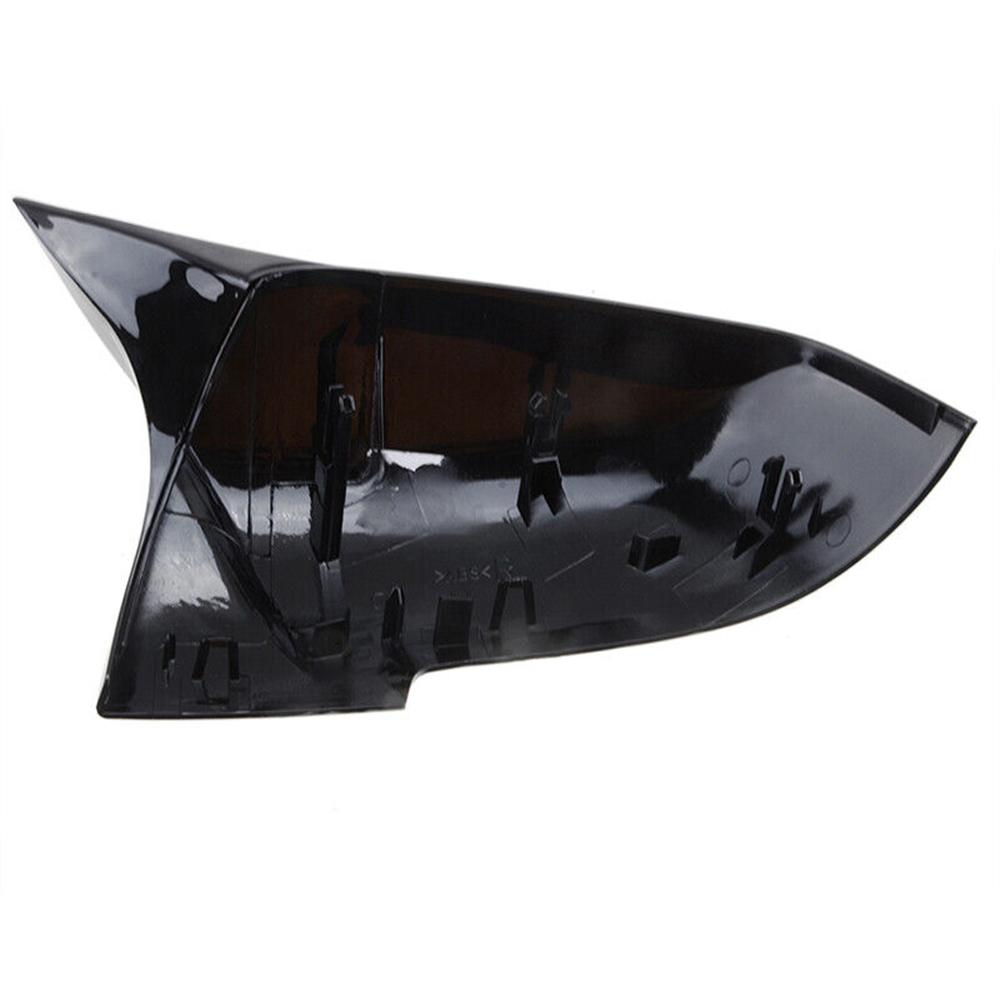2x Glossy Black Rear View Mirror Cover For BMW F20 F21 F30 F31 F32 F34 F36 I3 X1