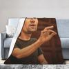 Charlie Kirk Speaking Funny Meme Flannel Blanket Adults Girls  Soft Bedding Throws Winter Bedroom Bedspread Sofa Bed Cover