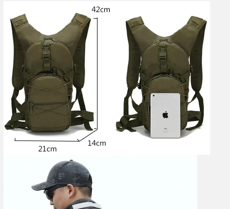 15 л Тактический рюкзак Molle Рюкзаки для велосипеда Спорт на открытом воздухе Велоспорт Гидратация Альпинизм Пеший туризм Кемпинг Пеший туризм Рыбалка Велосипедная сумка