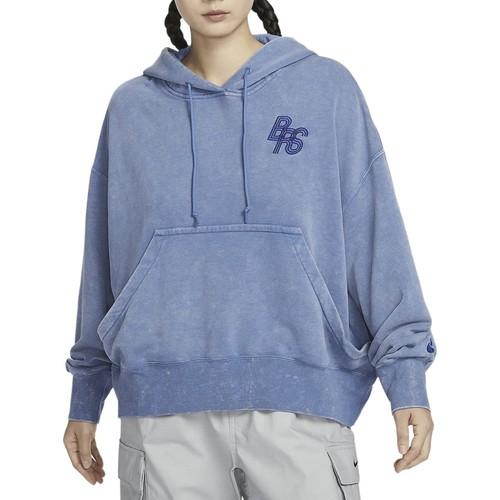 Nike Женская удобная повседневная свободная толстовка с капюшоном и длинным рукавом