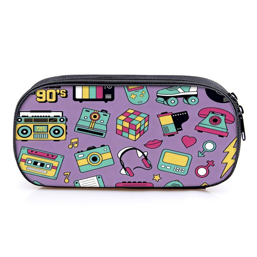 Hot Sales Tape Print Layered Fabric Pencil Case 3D Cartoon Pen Bag Best Gift for Boys/Girls School & Office Supplies