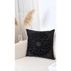 Bohemian Special Design Punch Punch Pattern Square Decorative Cushion Cover Flower Black