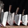 Butcher Slaughter Knife Chef Cleaver Meat Chop Vegetables Kitchen Knives Hand Forged Blade Wood Handle Heavy Knife Cooking Tools