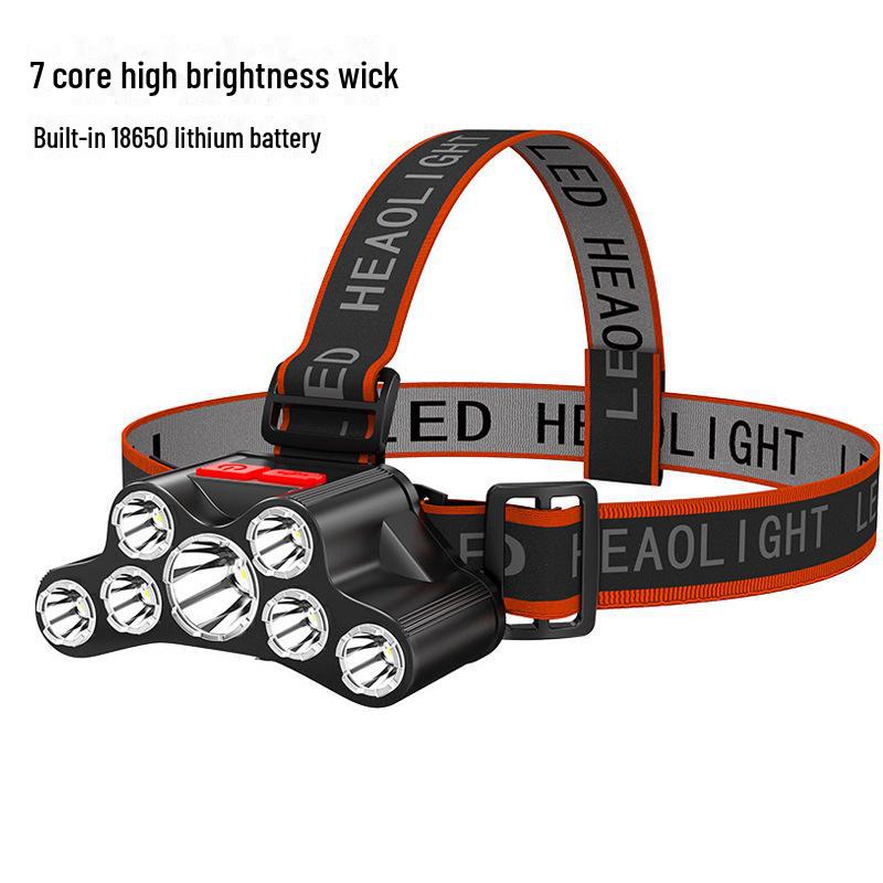 5 светодиодов перезаряжаемый фонарик на голову - водонепроницаемый уличный рыболовный фонарь