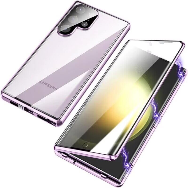Чехол для Samsung Galaxy S26 Ultra S26+ Plus с двусторонним закаленным стеклом и металлической рамкой, бамперами для телефона, защитой всей камеры