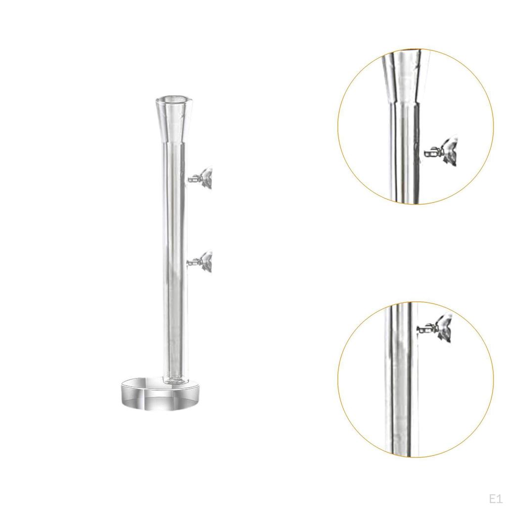 Акриловая кормушка для креветок и рыбок в аквариуме, легкая трубка для кормления и крючок для присоски