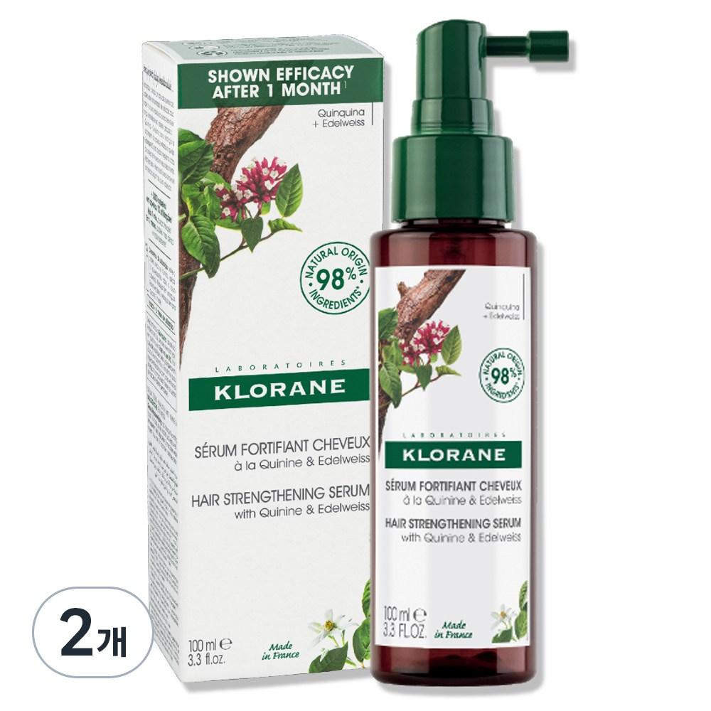 Klorane Quinine Edelweiss Scalp Serum Hair Essence, 100ml, 2 Units