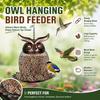 Owl Shape Metal Bird Feeder Rust Proof Owl Hummingbird Feeder  Yard Decoration