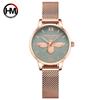 Сетчатые наручные часы, лучшие брендовые новые роскошные японские кварцевые часы с розовым золотом, дизайнерские элегантные стильные часы для женщин