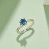 Twisted Shank Classic Snowflake S925 Sterling Silver Rhodium Plated 1ct D Color Moissanite Luxury GRA Certified Women's Ring