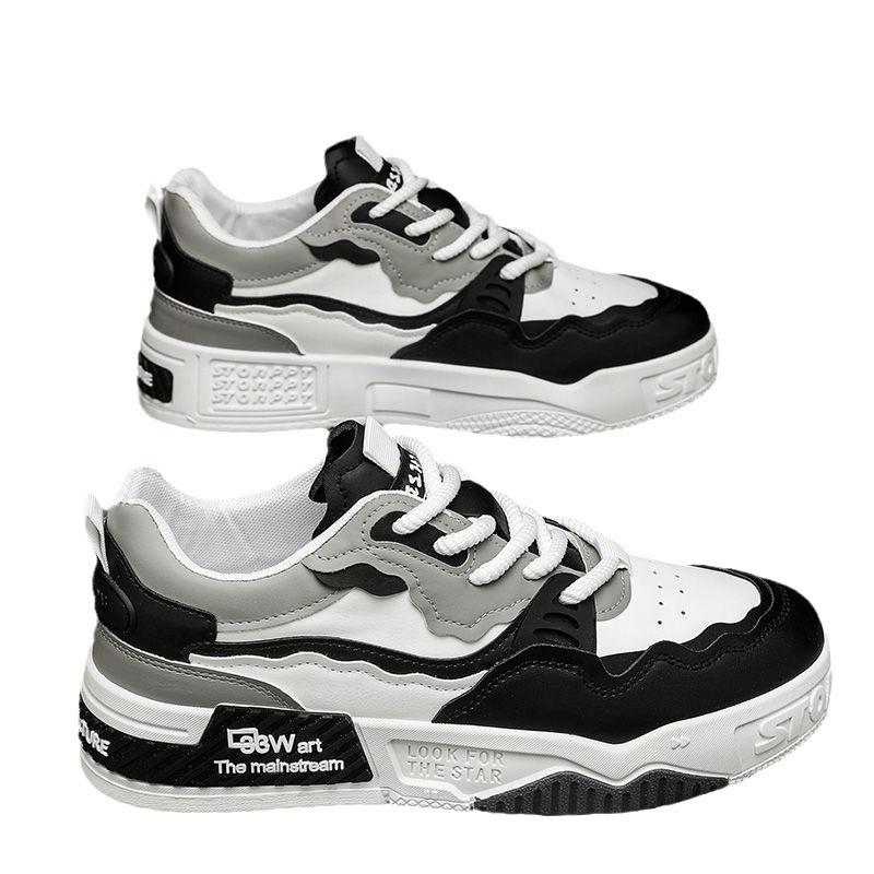 Мужская обувь знаменитостей из Интернета на весну, новые универсальные повседневные туфли на толстой подошве, нескользящие, модные туфли для подростков