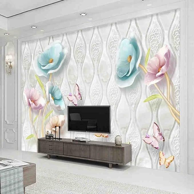 Modern European Style Jewel Tulip Flowers Mural Wallpaper For Bedroom Living Room Tv Sofa Background Wall Mural