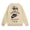 Classic Print Hoodie Mens Loose Fit Crewneck Cotton Sweatshirt Casual Wear
