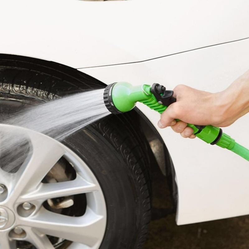 Расширяющийся волшебный шланг 25 футов - 125 футов Легкая конструкция Прочные материалы 7 функций распыления воды Пистолет Инструменты для полива дома и сада