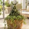 Enchanting Pathway Yard Art Woodland Spirit Garden Stake, Forest Animal Decor, 3D Rustic Lover Gifts Statue for Fairy Patio Planter & Outdoor Display