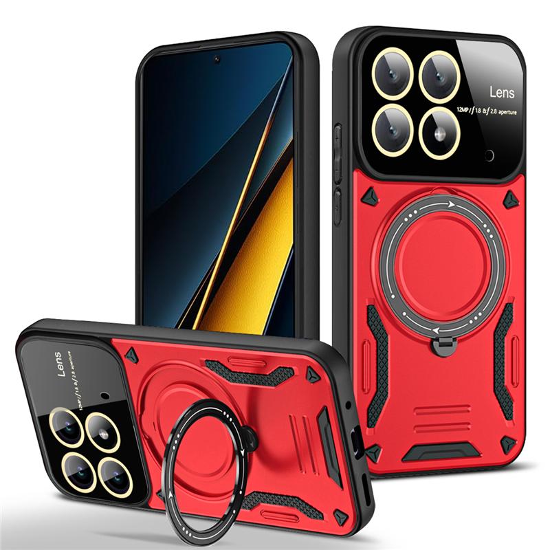 Ударопрочный магнитный защитный чехол для Poco X6 X5 X4 Pro X3 NFC Magsafe беспроводной зарядный чехол Poko Little X3 X4 X5 X6 Pro