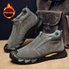 Мужские зимние рабочие ботинки Plus Velvet Thicken: Дышащая, удобная, модная, повседневная, универсальная обувь для отдыха на открытом воздухе