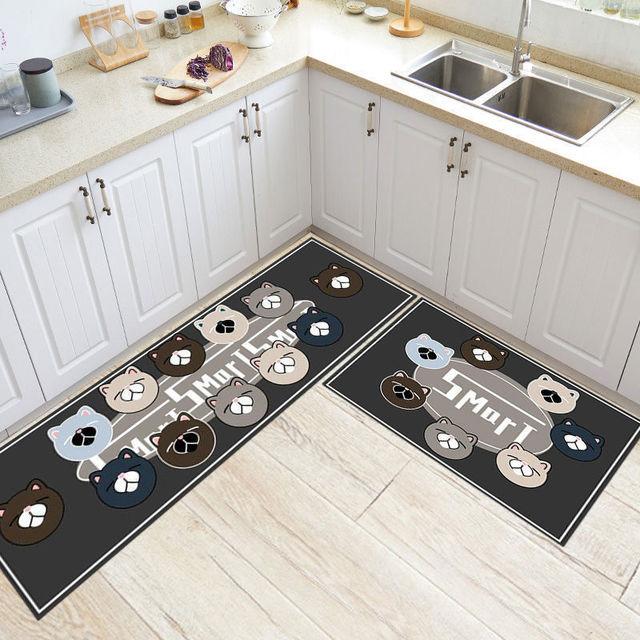 Кухонный коврик для пола, домашний входной коврик для ванной комнаты, противоскользящий моющийся коврик, ковер для прихожей, гостиная, спальня, коридор, длинный ковер