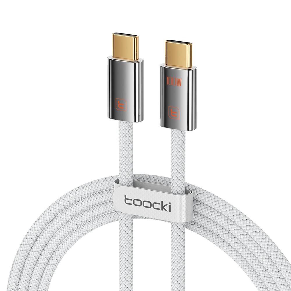 TOOCKI TX110C3 1m 100W Mini Zinc Alloy USB-C to USB-C Cable 480Mbps Data Fast Transfer Cable with Smart Chip