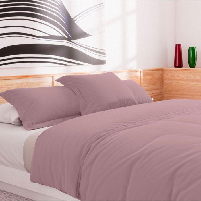 Хлопковый пододеяльник плотностью 57 нитей 240х220 см UNI old Pink, Soleil d'Ocre