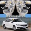 Универсальные кожаные чехлы на сиденья Volkswagen Santana с полным покрытием - Все сезоны, Модель 2019 года.